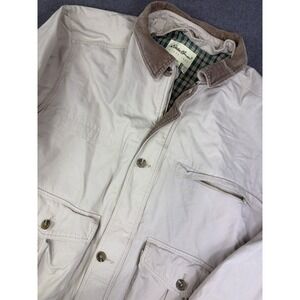 Eddie Bauer Field Jacket Mens XL Tall Barn Coat Corduroy Collar Flannel Lined